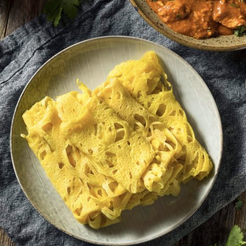 roti kirai served with curry