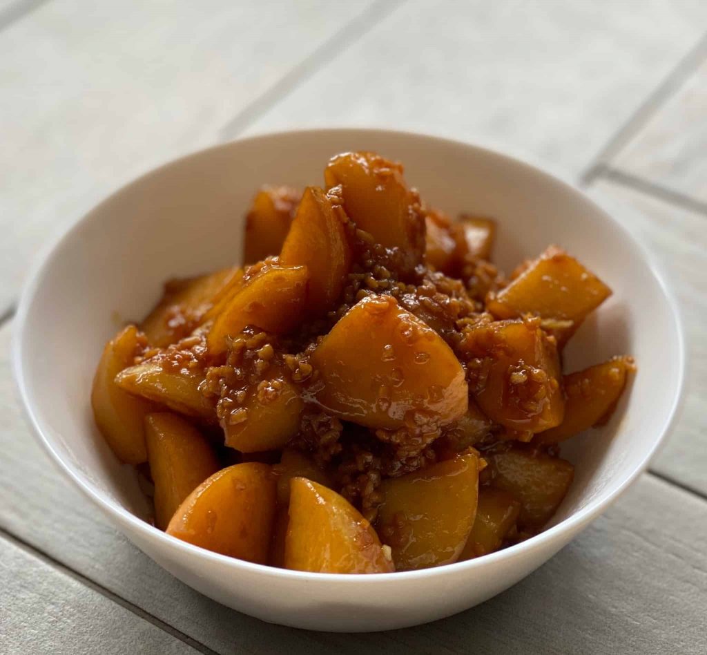 honey garlic potatoes