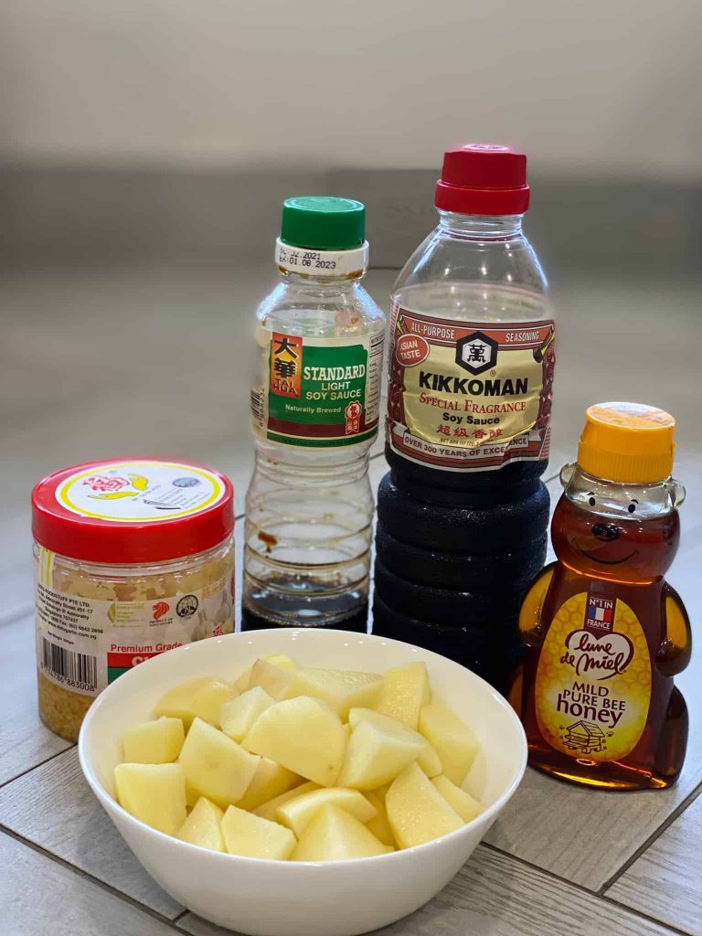 honey garlic potatoes ingredients